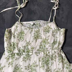 Blu Pepper Green Floral Mini Dress